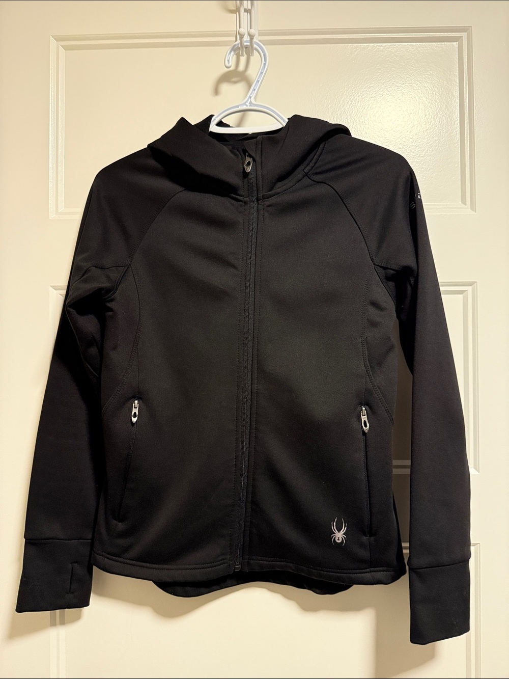 Spyder Women’s Black Hooded Zip-Up Jacket
